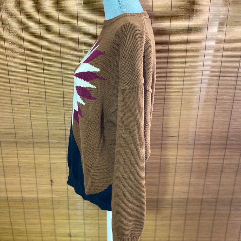 Vintage Unisex Sweater Sun Design Size Large - Picture 3 of 6